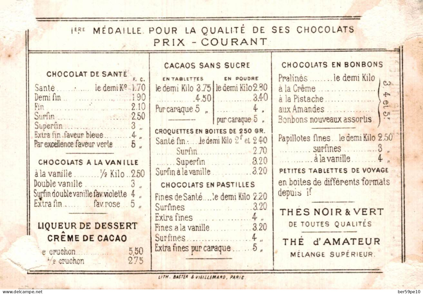 CHROMO CHOCOLAT IBLED PARIS MONDICOURT LE DOCTEUR DIAFOIRUS - Ibled