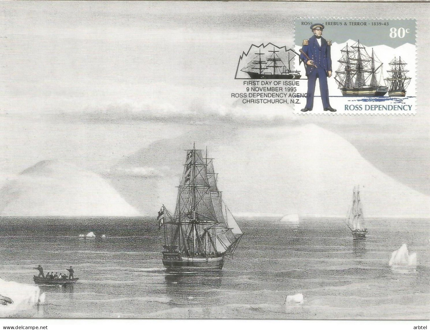 ANTARTIDA ANTARCTIC ROSS DEPENDENCY ENTERO POSTAL ROSS EREBUS TERROR - Polarforscher & Promis