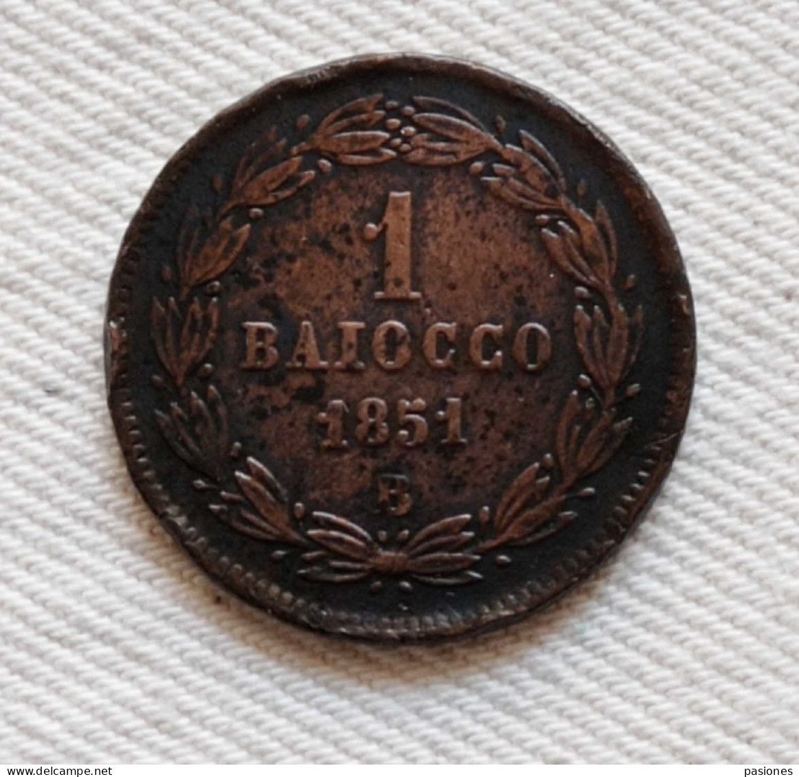 Pio IX 1 Bajocco 1851B A.VI (R) - Vatican