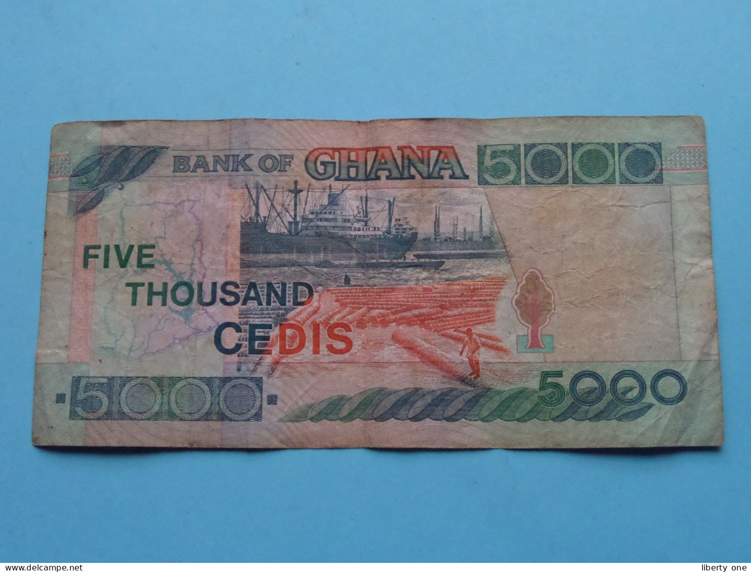 5000 Five Thousand CEDIS ( See / Voir Scans ) Bank Of GHANA 1-7-2000 - N° BC7839814 ( Circulated )  ! - Ghana