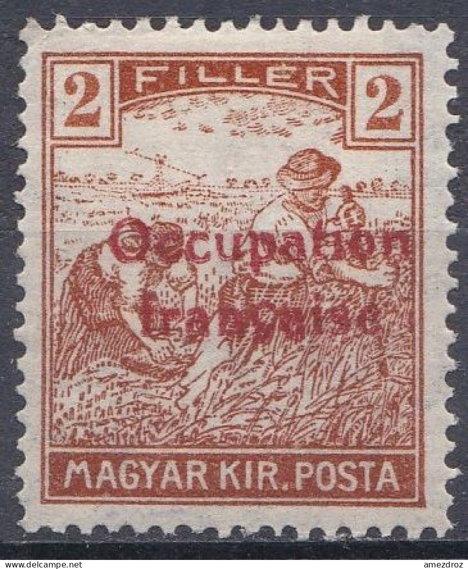 Arad Occupation Française En Hongrie Mi 6 * Moissonneurs (K7) - Unused Stamps