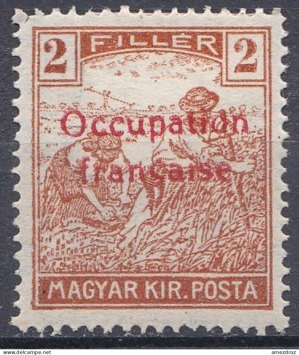 Arad Occupation Française En Hongrie Mi 6 * Moissonneurs (K7) - Unused Stamps