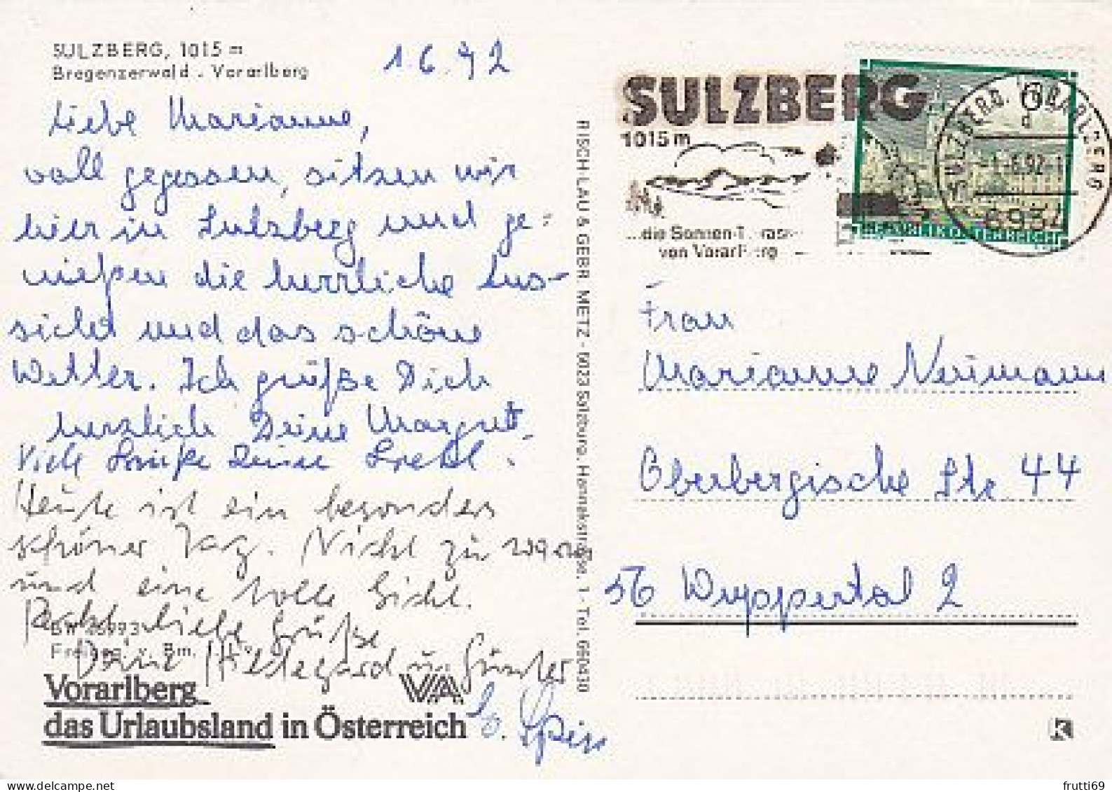 AK 189214 AUSTRIA - Bregenzerwald - Sulzberg - Bregenzerwaldorte