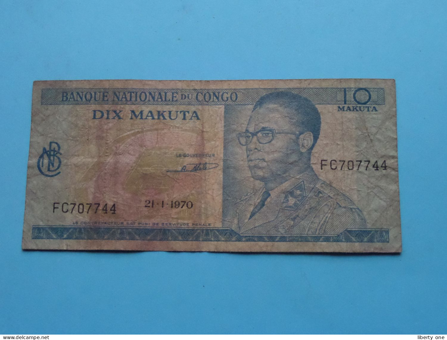 10 Dix MAKUTA ( See / Voir Scans ) CONGO - 21-1-1970 - FC707744 ( Circulated ) ! - Repubblica Democratica Del Congo & Zaire