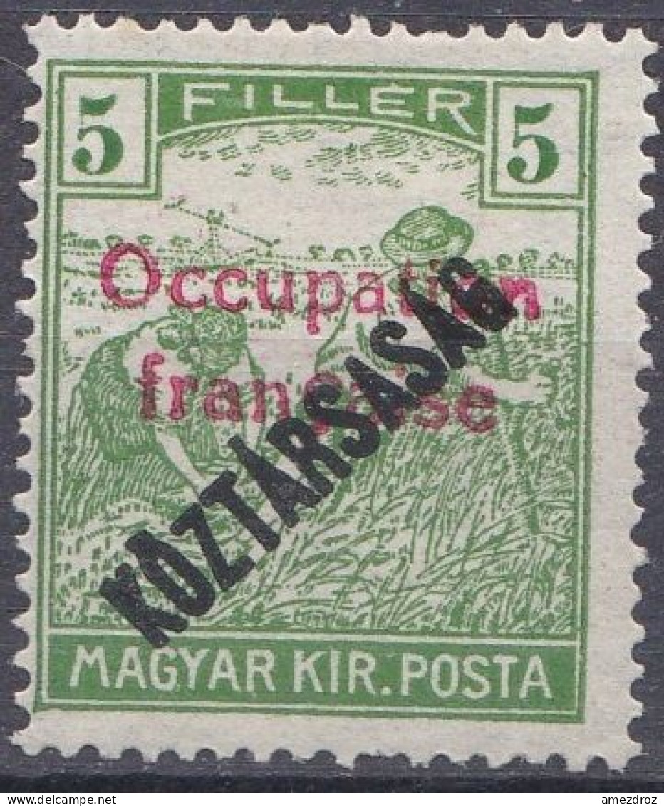 Arad Occupation Française En Hongrie Mi 33 * Moissonneurs  (K6) - Unused Stamps