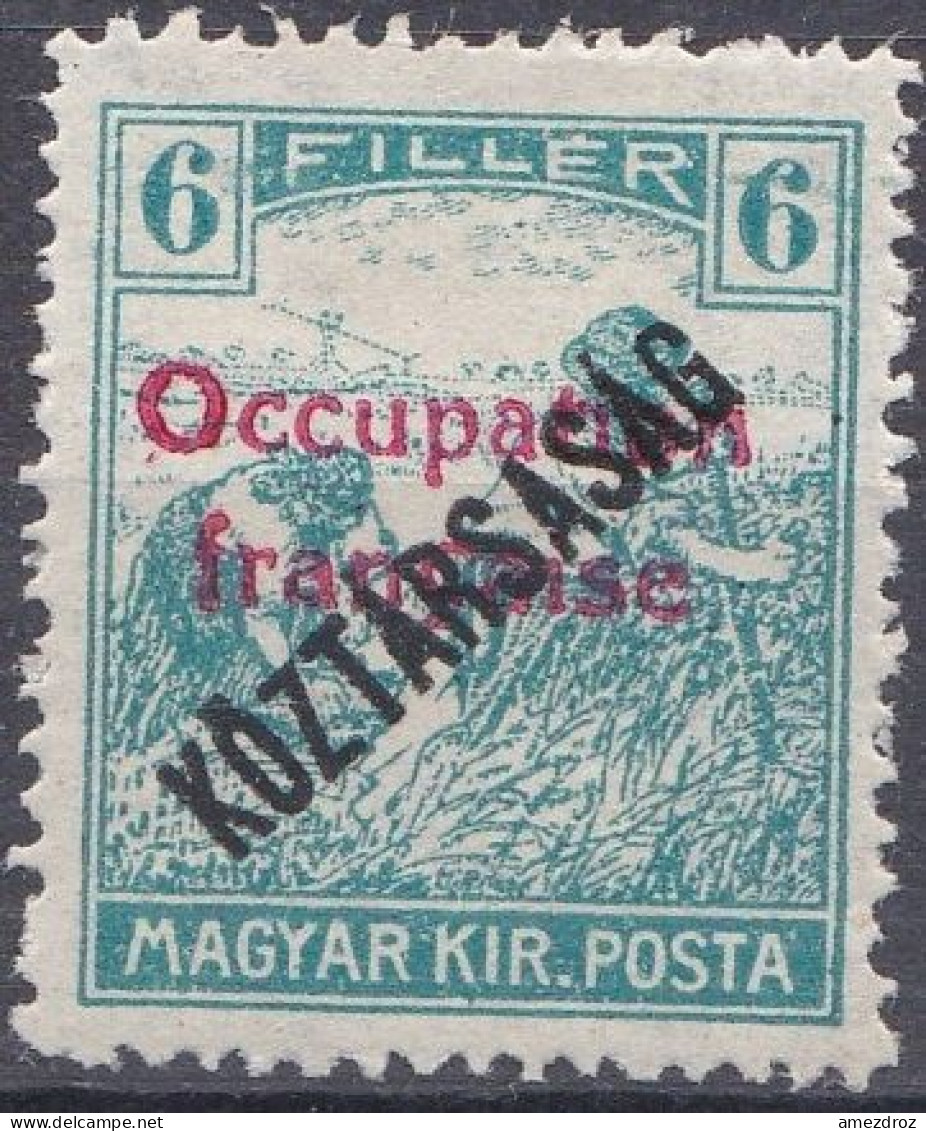 Arad Occupation Française En Hongrie Mi 34 * Moissonneurs  (K6) - Unused Stamps