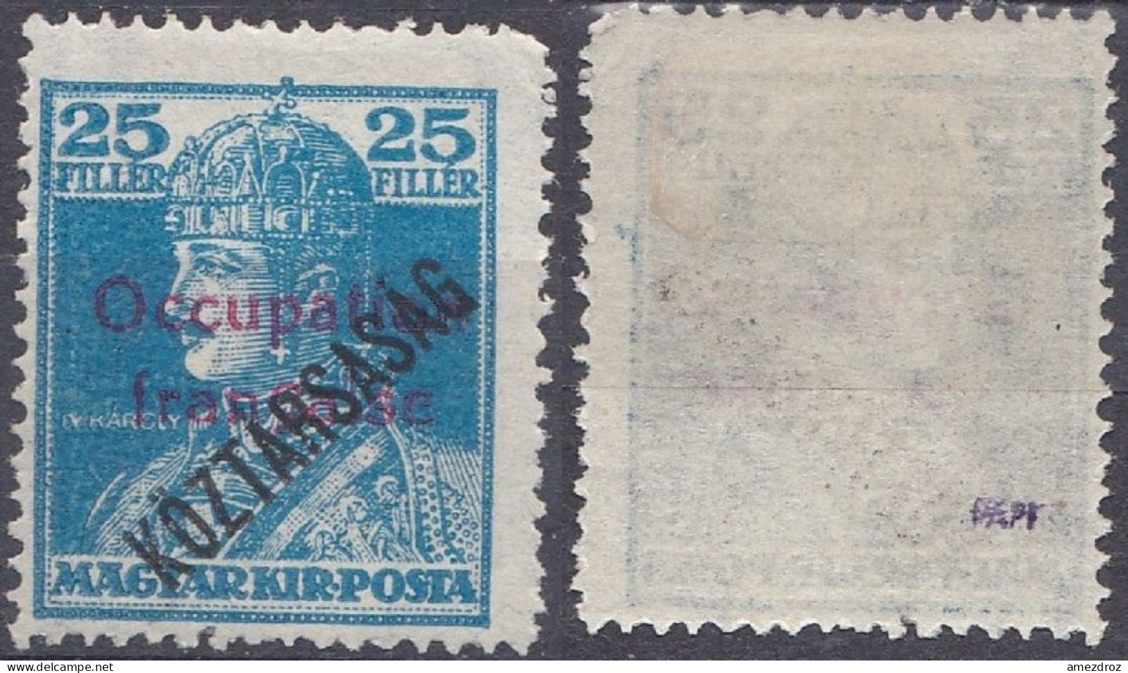 Arad Occupation Française En Hongrie N° 33 * Roi Charles IV (K7) - Unused Stamps