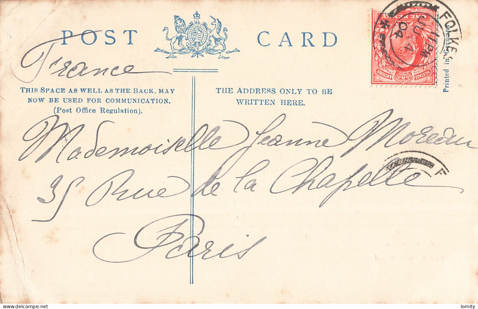 lot 9 cartes postales CPA Folkestone the lees , town hall , harbour , lower road , castle hill avenue , church + timbre