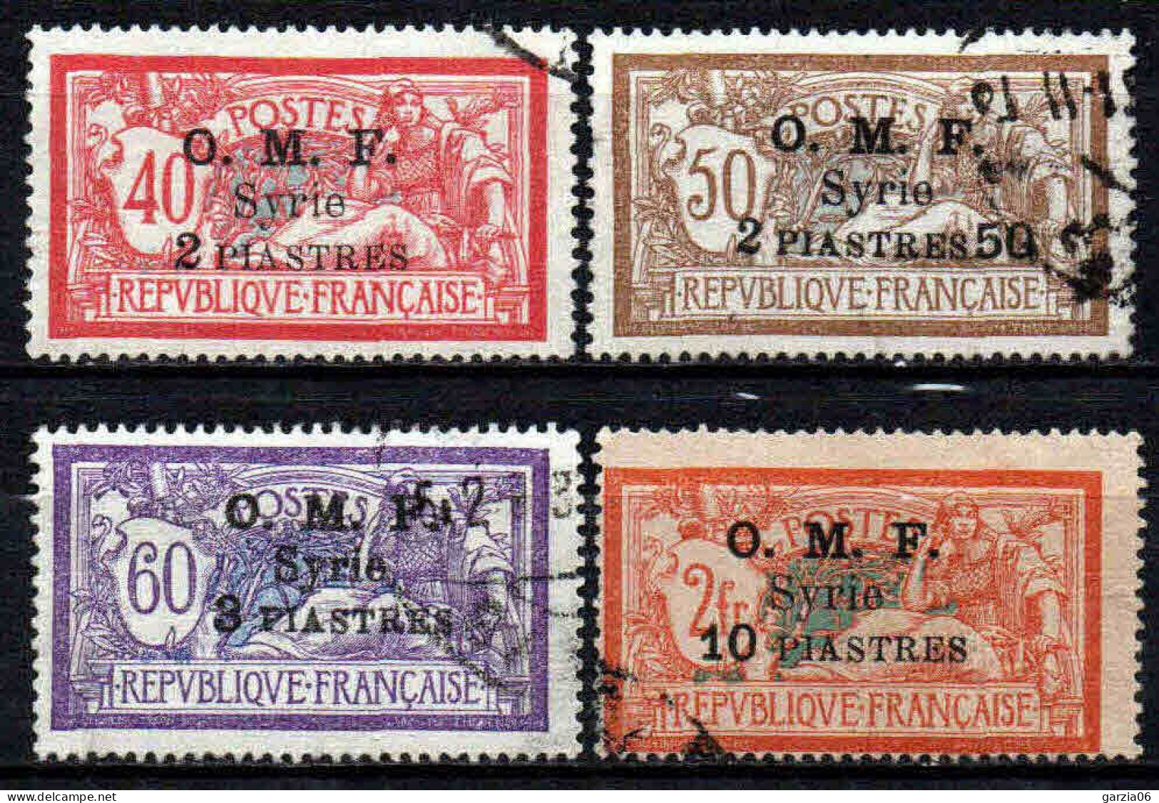 Syrie  - 1920 - Tb De France   Surch - N° 68/69/70/72  -  Oblit - Used - Oblitérés