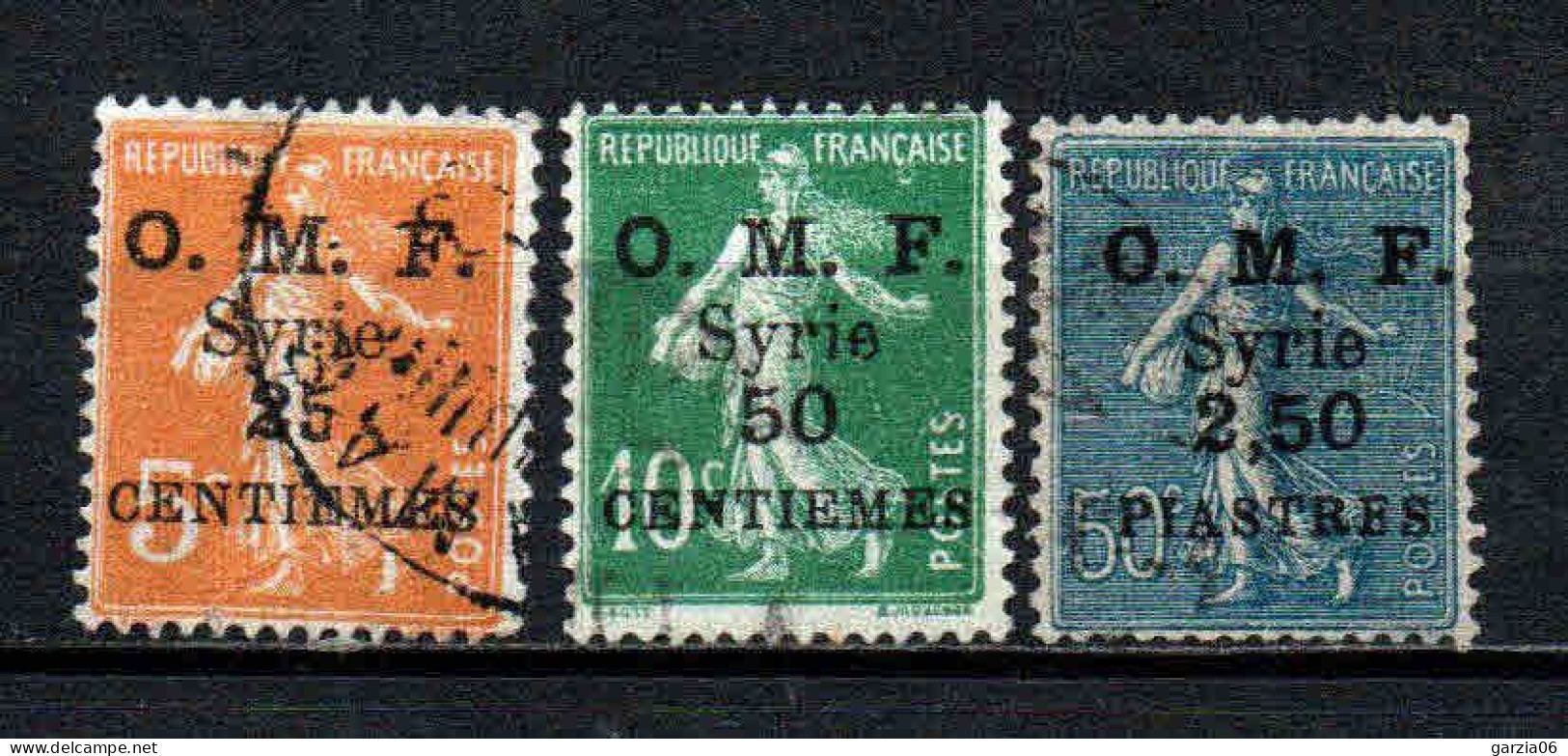 Syrie  - 1922 - Tb De France   Surch - N° 85 à 87 -  Oblit - Used - Oblitérés