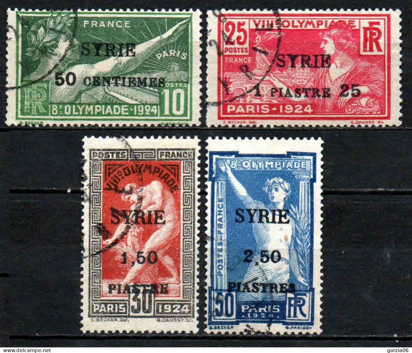 Syrie  - 1924 - Tb De France Surch - Jeux Olympiques -  N° 122 à 125-  Oblit - Used - Oblitérés