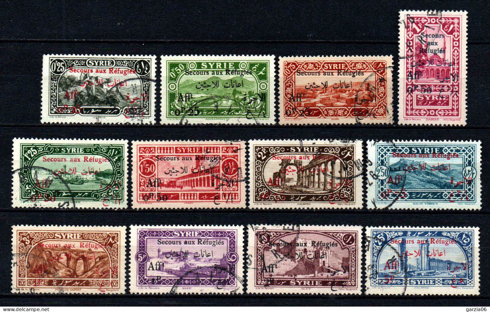 Syrie  - 1926 - Tb Antérieurs Surch  - N° 167 à 178 -  Oblit - Used - Gebraucht