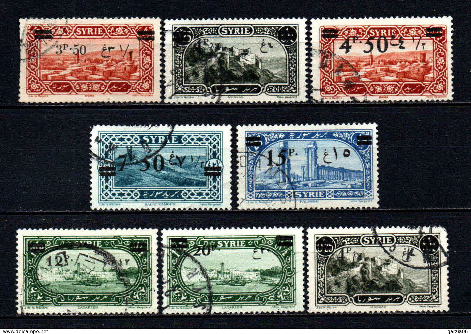 Syrie  - 1926 - Tb Antérieurs Surch  - N° 179 à 187 Sauf 184   -  Oblit - Used - Oblitérés