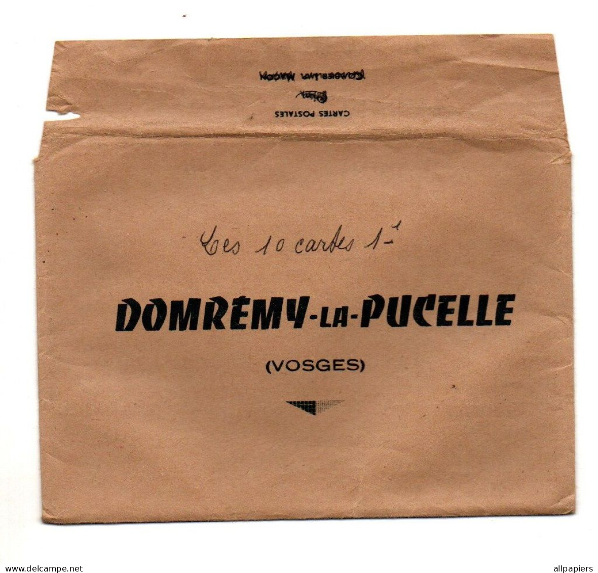 Enveloppe Vide Avec Indication Domrémy-La-Pucelle Vosges - Format : 15.5x11 Cm - Matériel Et Accessoires