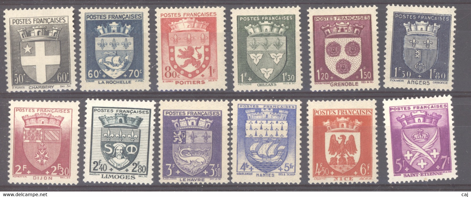 France  :  Yv  553-64  * - 1941-66 Coat Of Arms And Heraldry