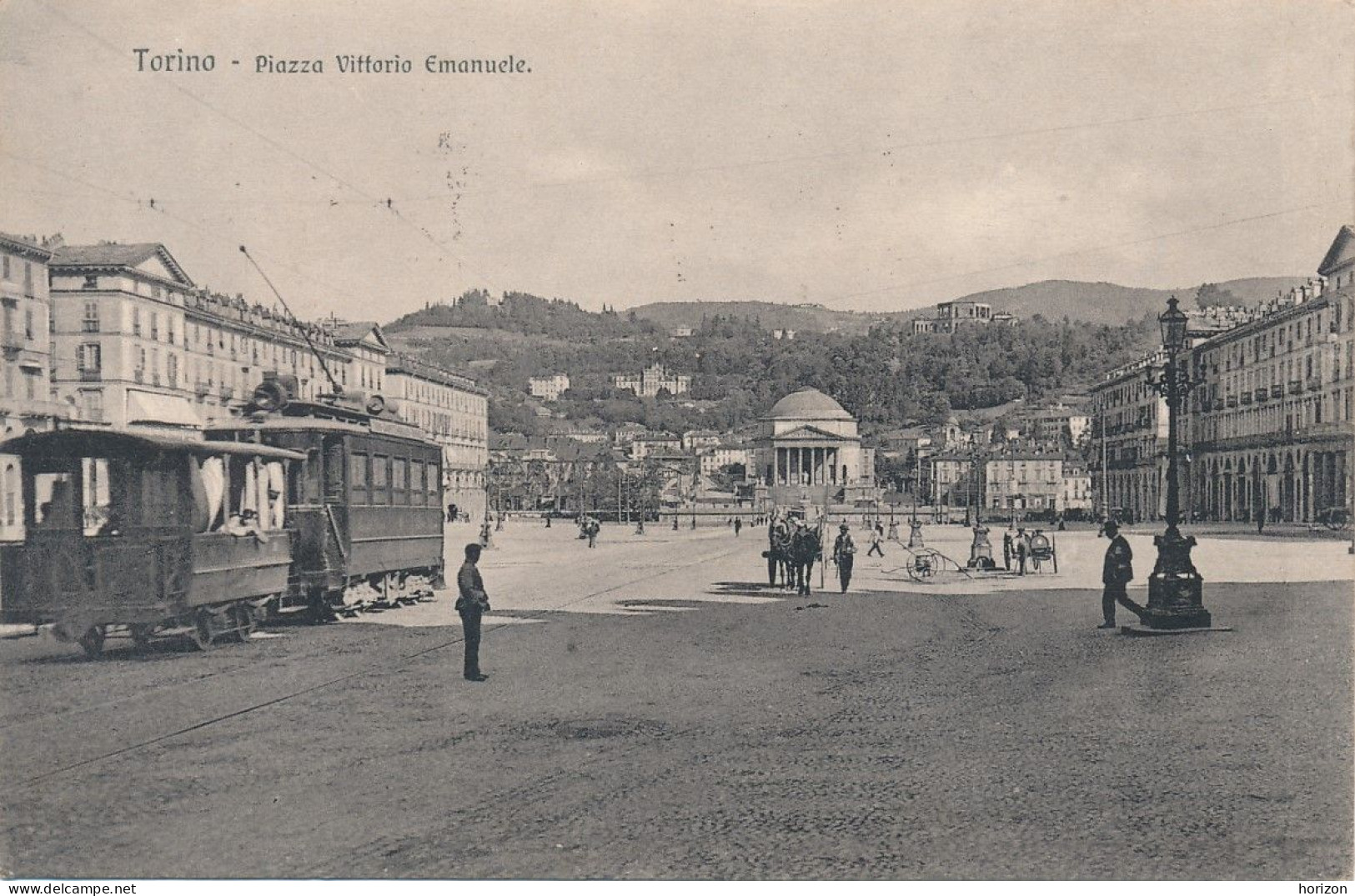 2g.471  TORINO - Piazza Vittorio Emanuele - 1929 - Tram!!! - Places