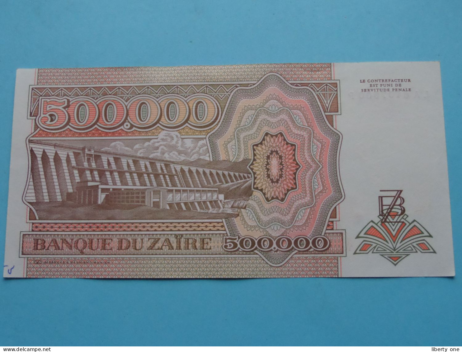 Cinq Cent Mille (500.000) Zaires ( See / Voir Scans ) Banque Du ZAIRE - 15-3-1992 ( XF ) ! - Zaïre