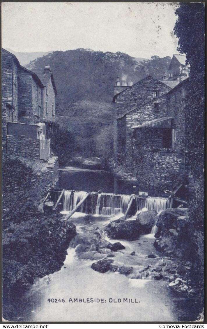 Old Mill, Ambleside, Westmorland, 1915 - Photochrom Postcard - Ambleside