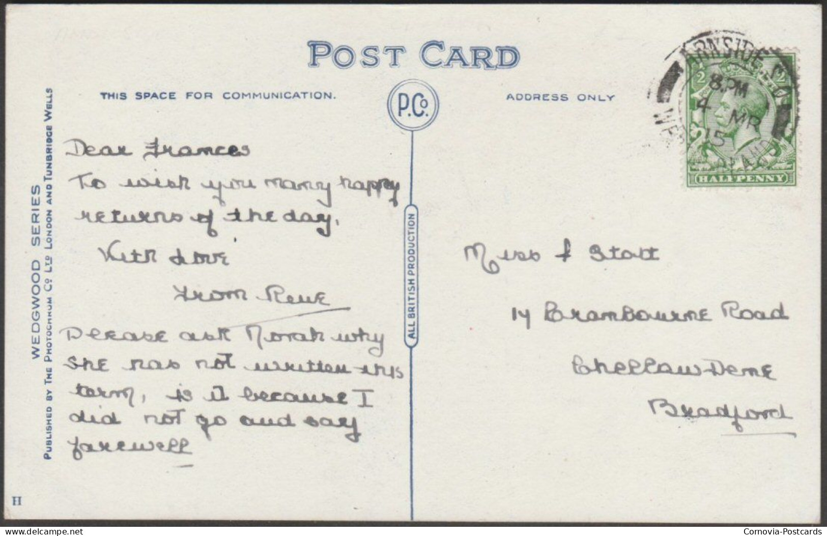 Old Mill, Ambleside, Westmorland, 1915 - Photochrom Postcard - Ambleside