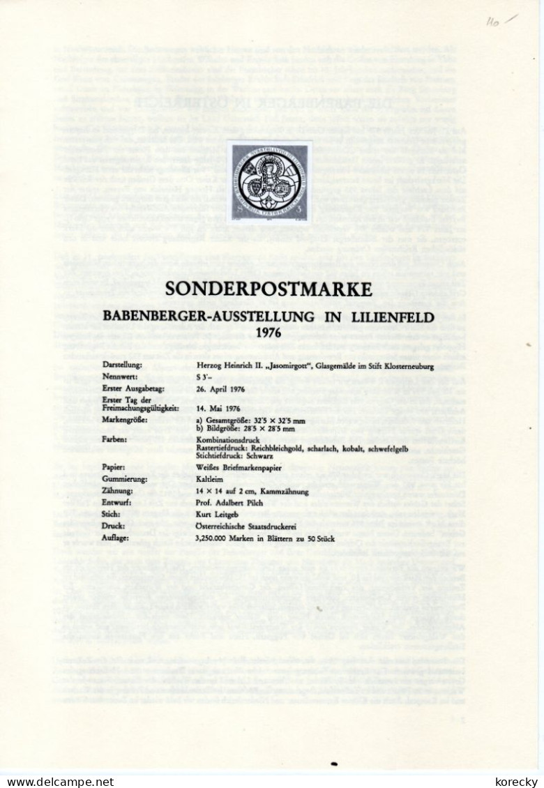 1976 - 1514 - Schwarzdruck - Babenberger Ausstellung - Proeven & Herdruk