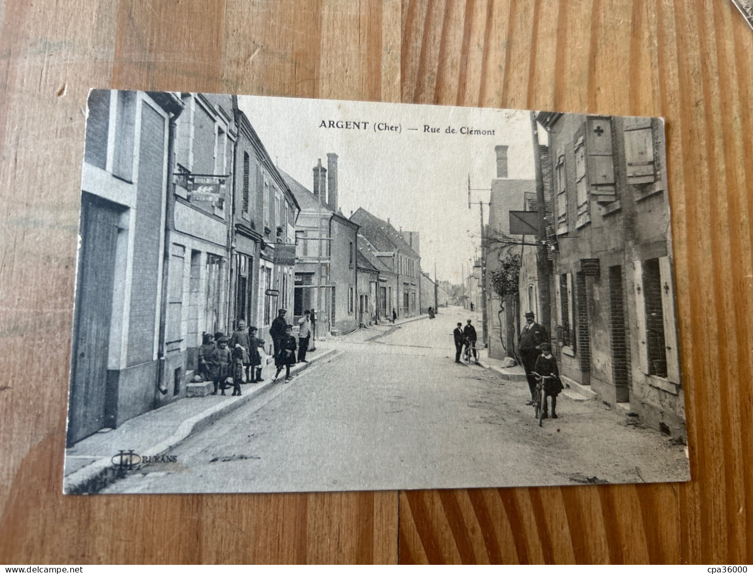 Cpa. Argent Rue De Clémont - Argent-sur-Sauldre