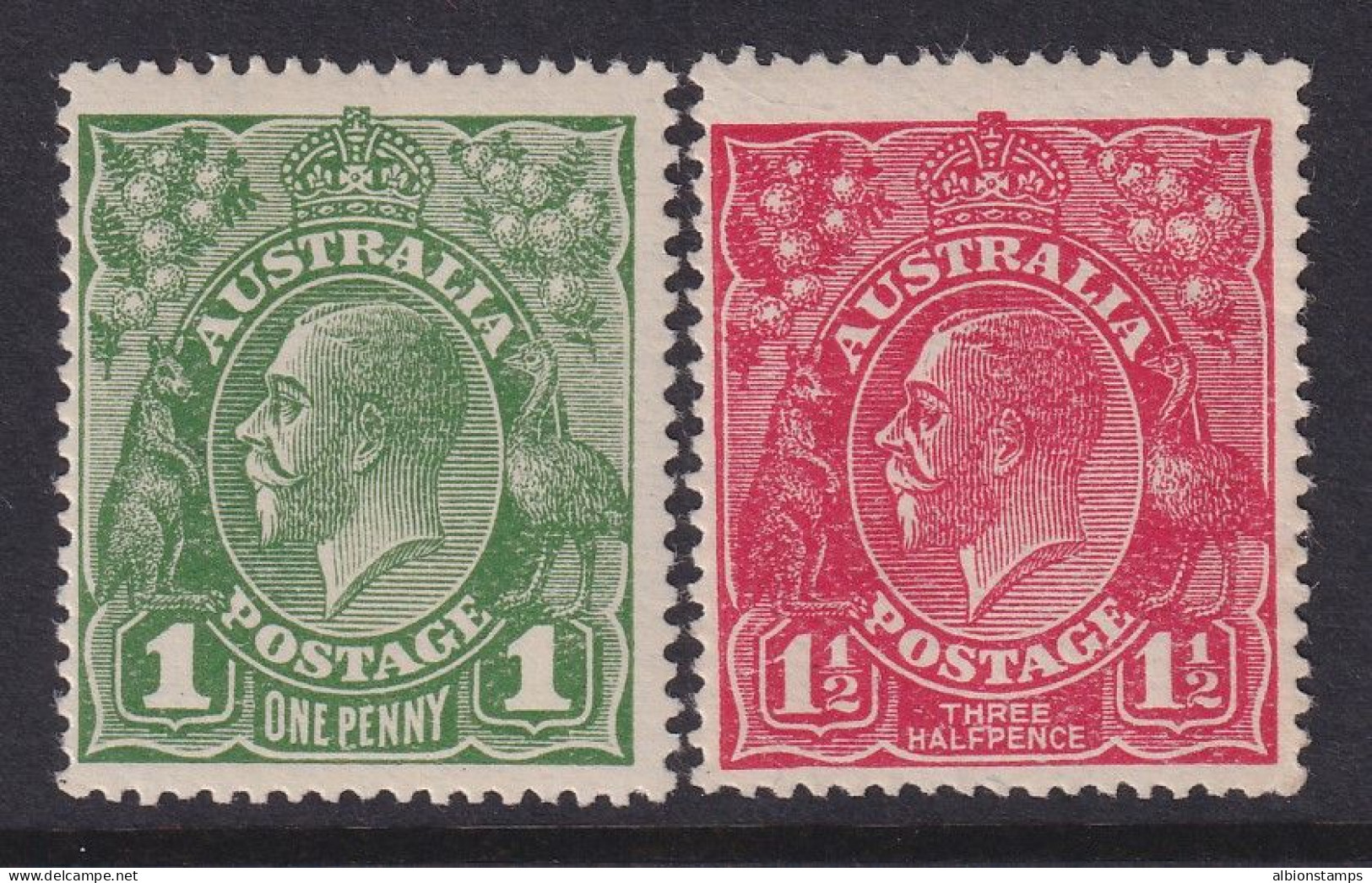 Australia, Scott 64-65 (SG 83-84), MLH - Mint Stamps