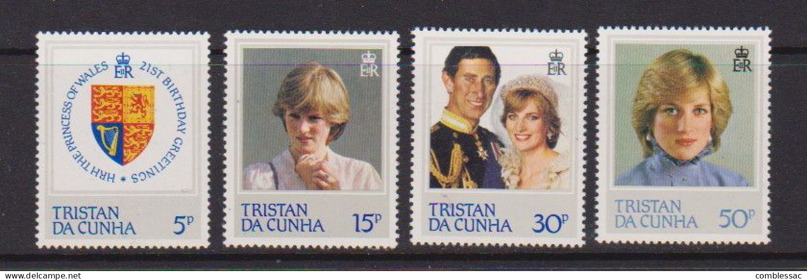 TRISTAN  DA  CUNHA    1982    21st  Birthday  Of  Princess  Of  Wales   Set  Of  4    MH - Tristan Da Cunha