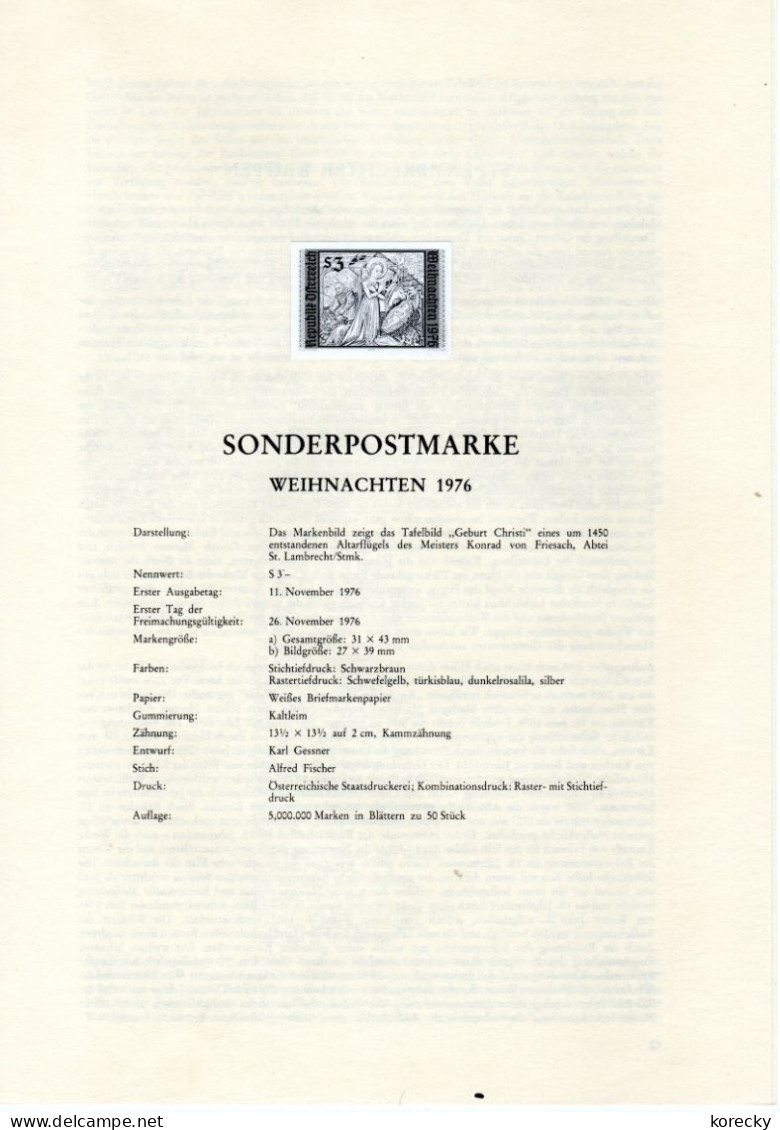 1976 - 1535 - Schwarzdruck - Weihnachten - Proofs & Reprints