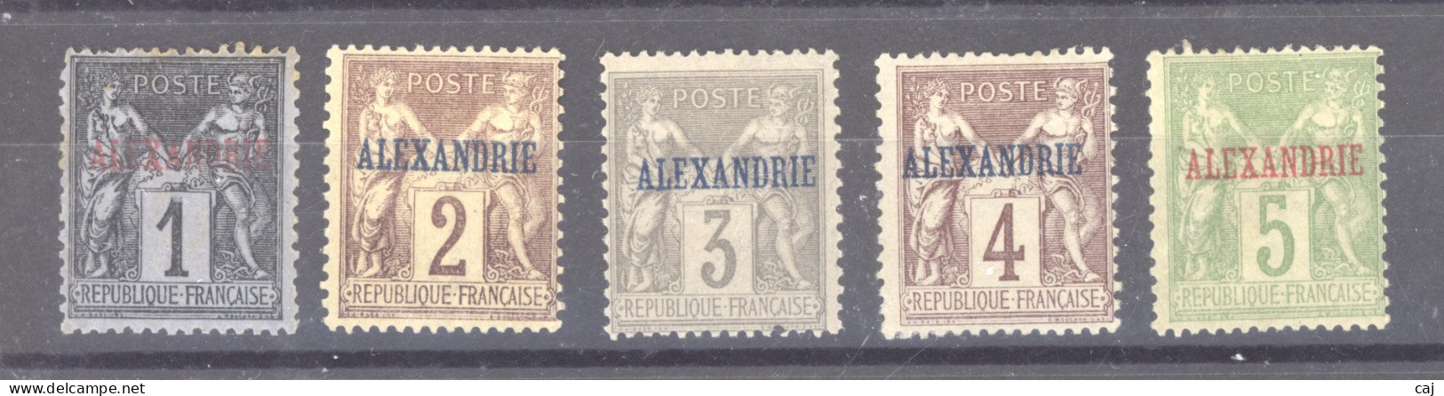 Alexandrie  :  Yv  1-5  * - Unused Stamps