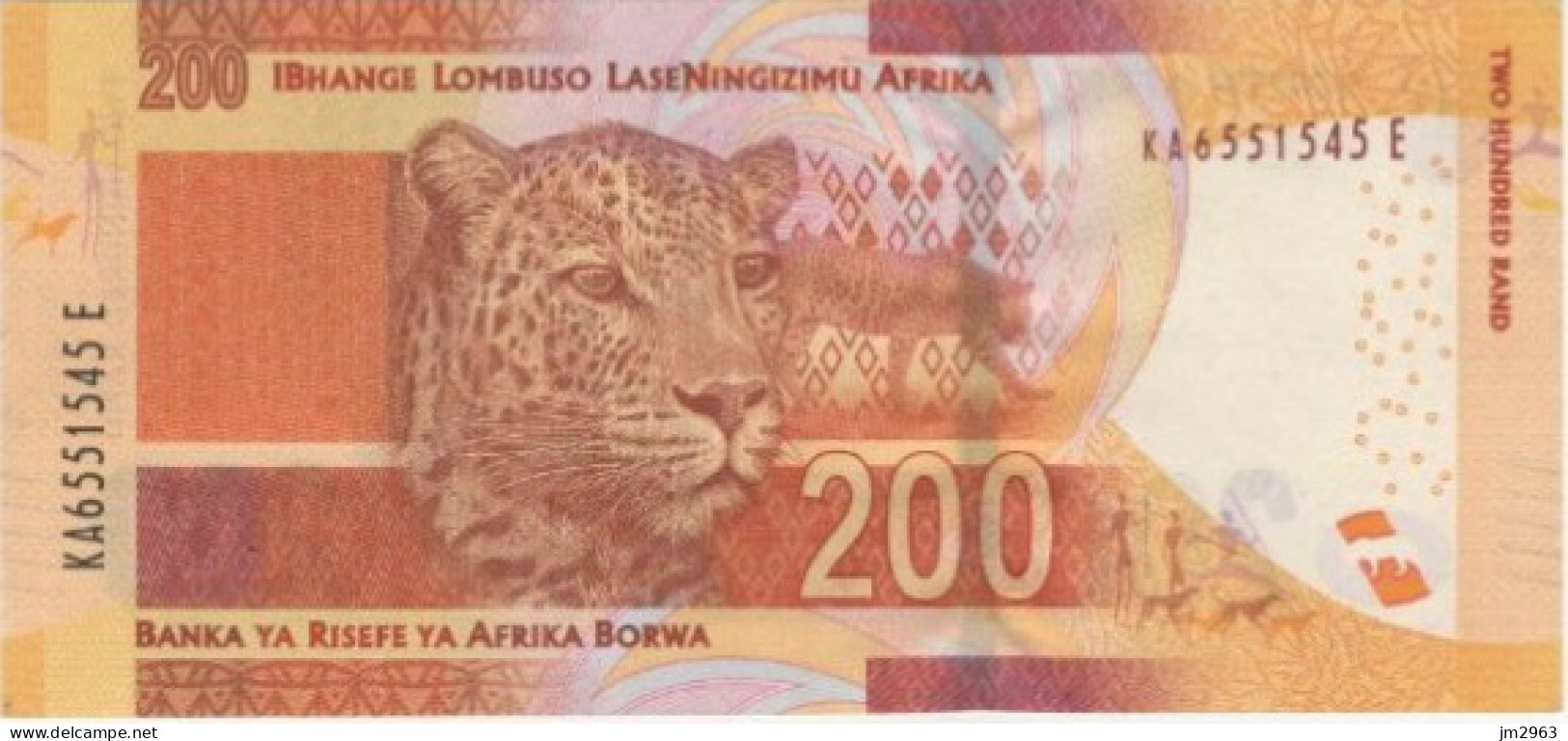 AFRIQUE DU SUD 200 RAND ND UNC KA6551545 E - Afrique Du Sud