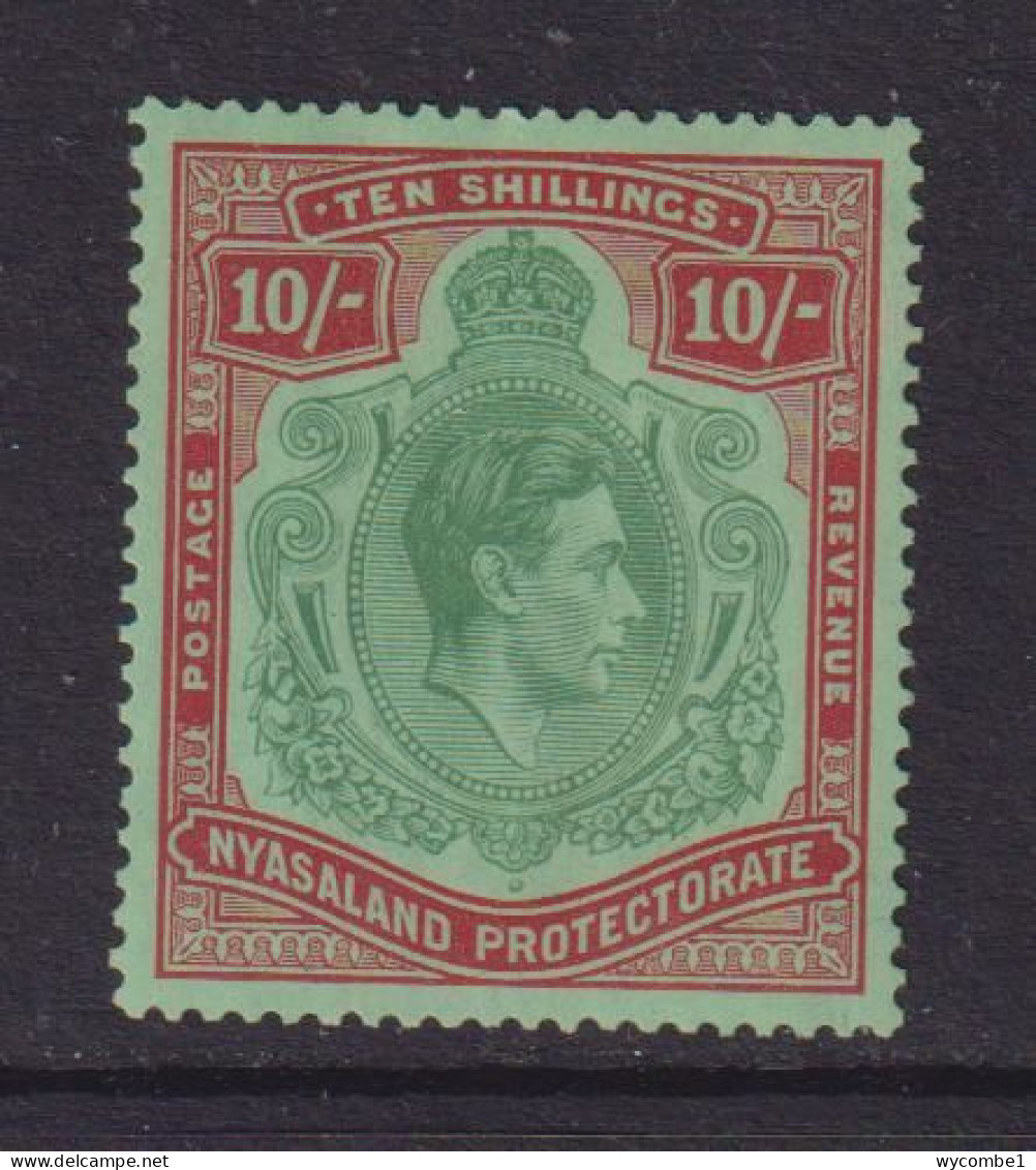 NYASALAND  - 1938 George VI  10s  Hinged Mint - Nyassaland (1907-1953)