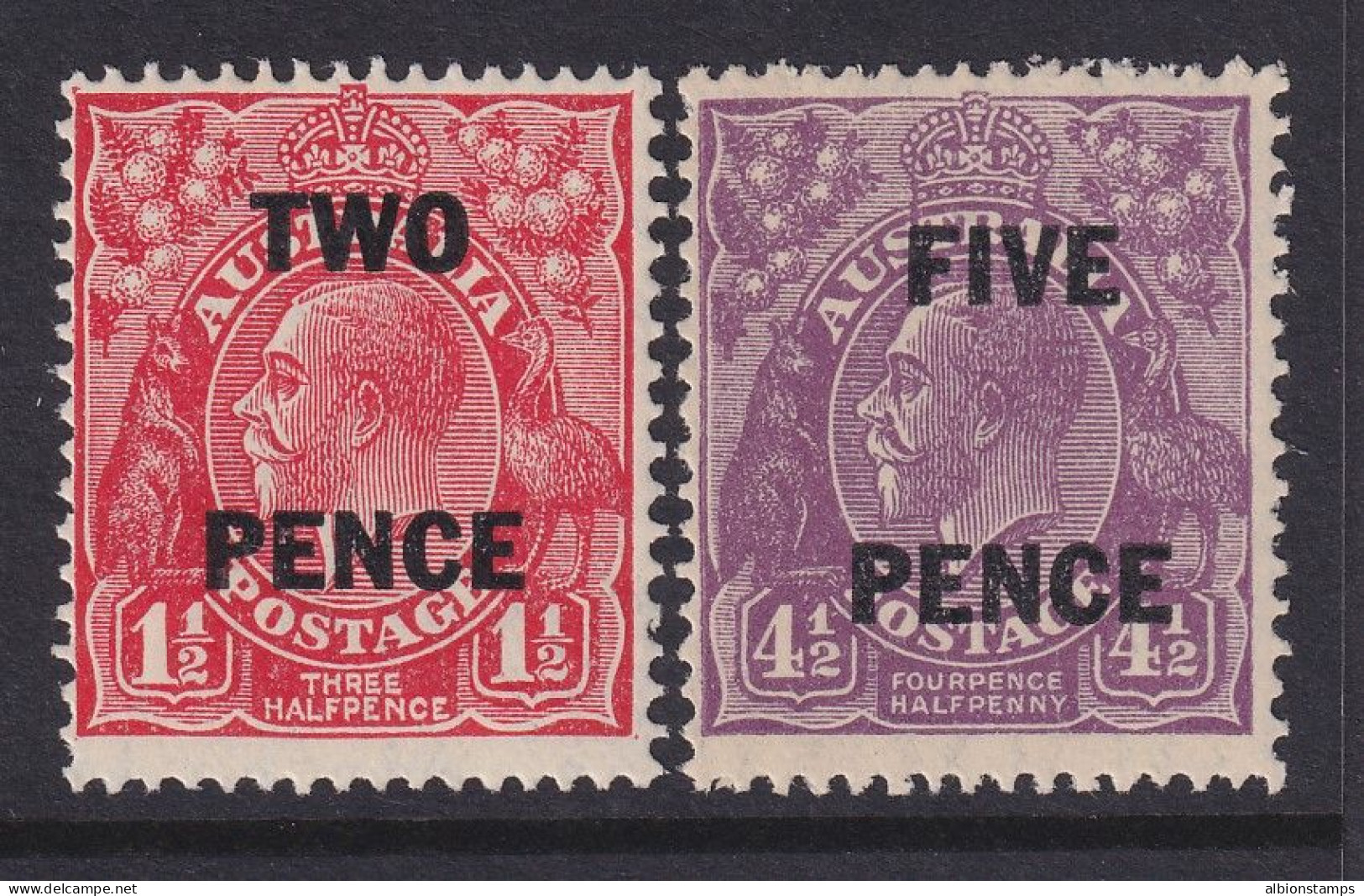 Australia, Scott 106-107 (SG 119-120), MLH - Ongebruikt