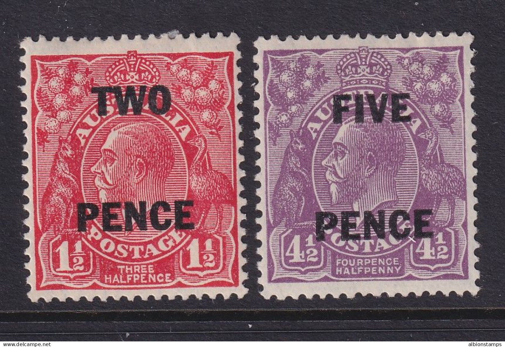 Australia, Scott 106-107 (SG 119-120), MHR - Mint Stamps