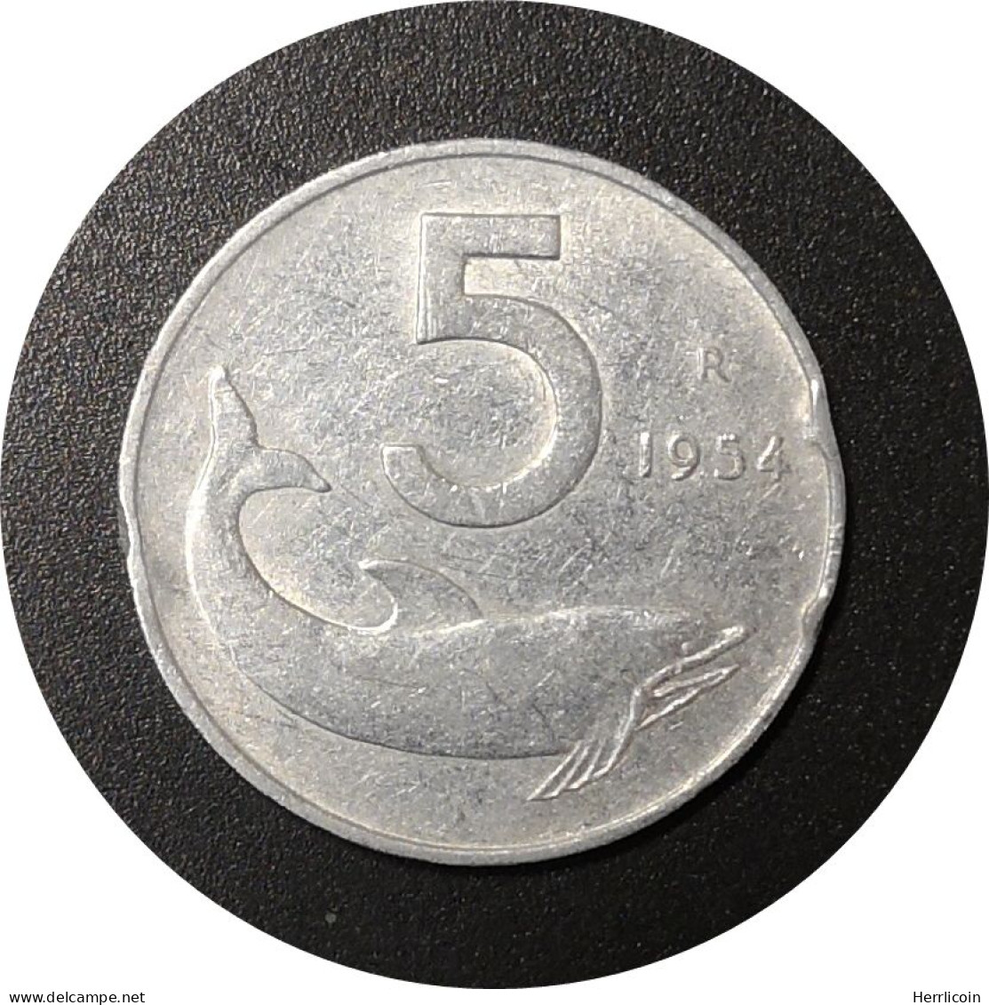 Monnaie Italie - 1954 - 5 Lire - Type 2 (proche Bordure) - 5 Liras