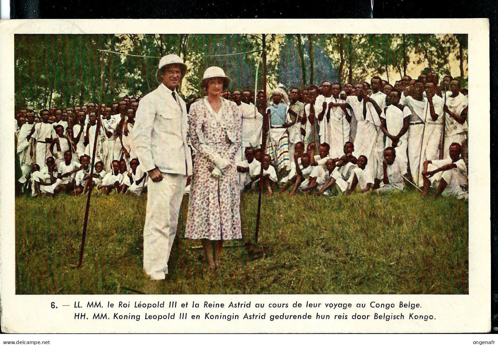 Carte Illustré Obl. N° 30. Vue : 6. Voyage Au Congo Du Couple Royale- Obl . COXYDE 20/071937 Pour Gand - Postkarten 1934-1951