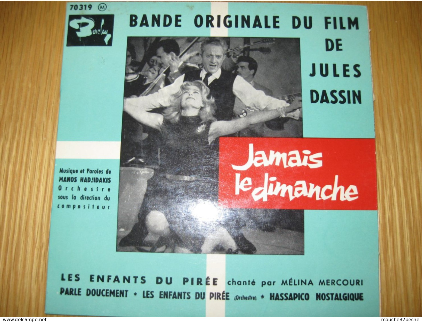 45 T - MELINA MERCOURI - B.O. DU FILM " JAMAIS LE DIMANCHE " - Filmmusik