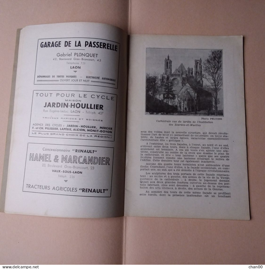 LAON Guide 1949 - Picardie - Nord-Pas-de-Calais