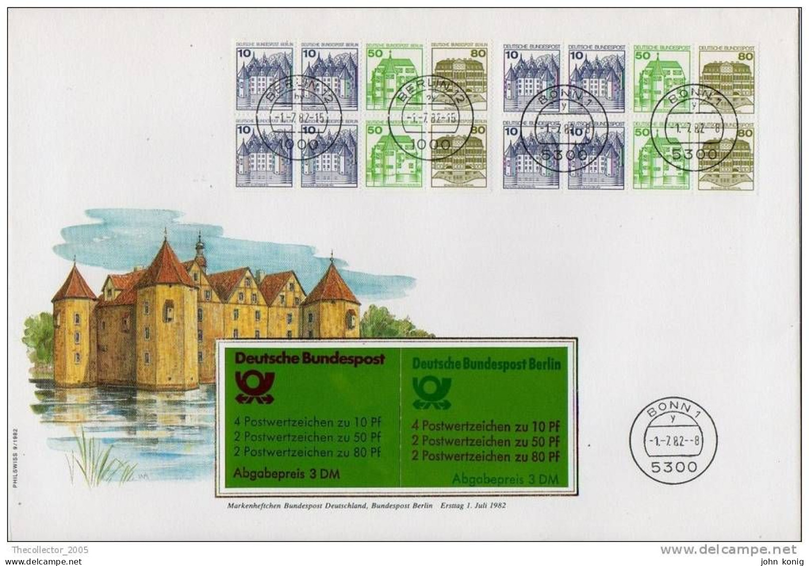 Busta Primo Giorno (FDC) First Day Cover - Grande Formato - Big Size ! Germania Germany Deutsche - 1982 Old Building - 1981-1990