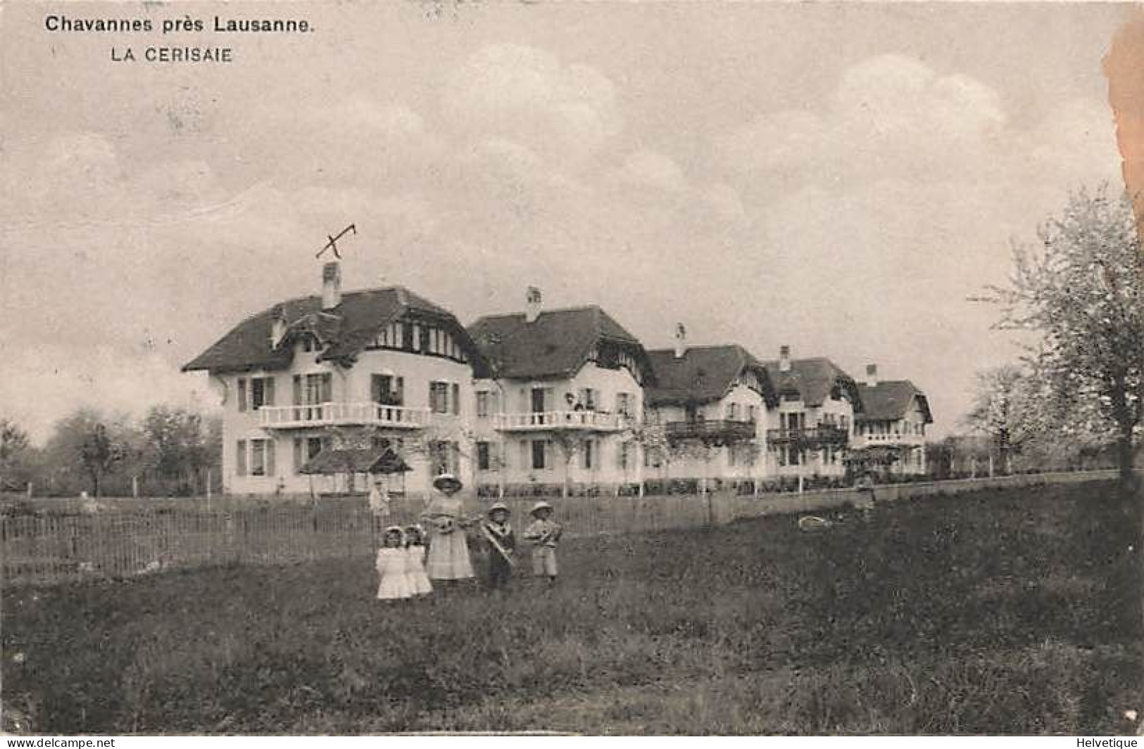 Chavannes Près Lausanne Villas La Cerisaie Animée 1914 Renens - Renens