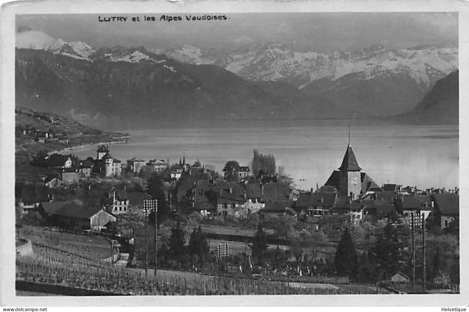 Lutry Et Les Alpes Vaudoises 1929 - Lutry
