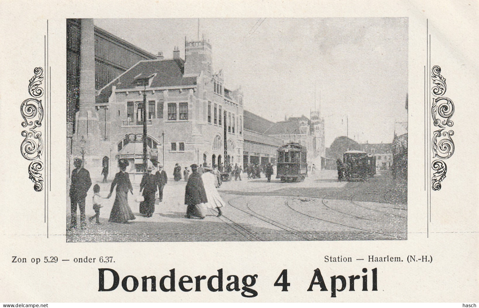 4922 4 Haarlem, Station. Donderdag 4 April  - Haarlem