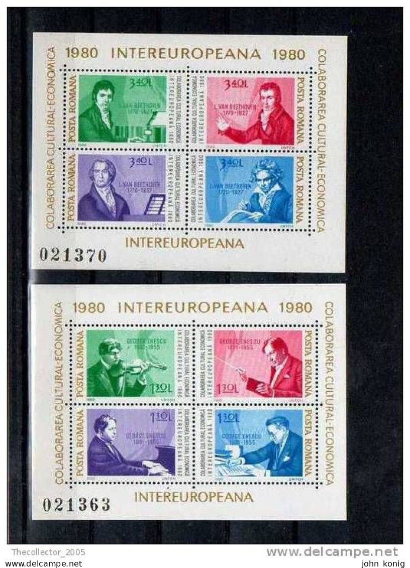 ROMANIA - POSTA ROMANA - FOGLIETTO - STAMPS SHEET - NUOVO - MINT - INTEREUROPEANA (1980) - Volledige & Onvolledige Vellen