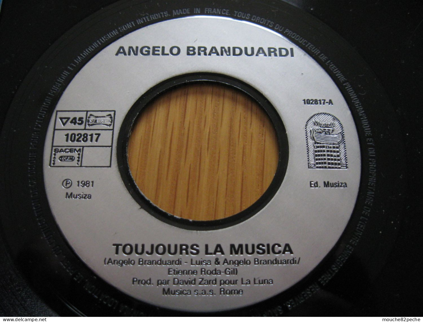 45 T - ANGELO BRANDUARI - TOUJOURS LA MUSICA - Disco, Pop