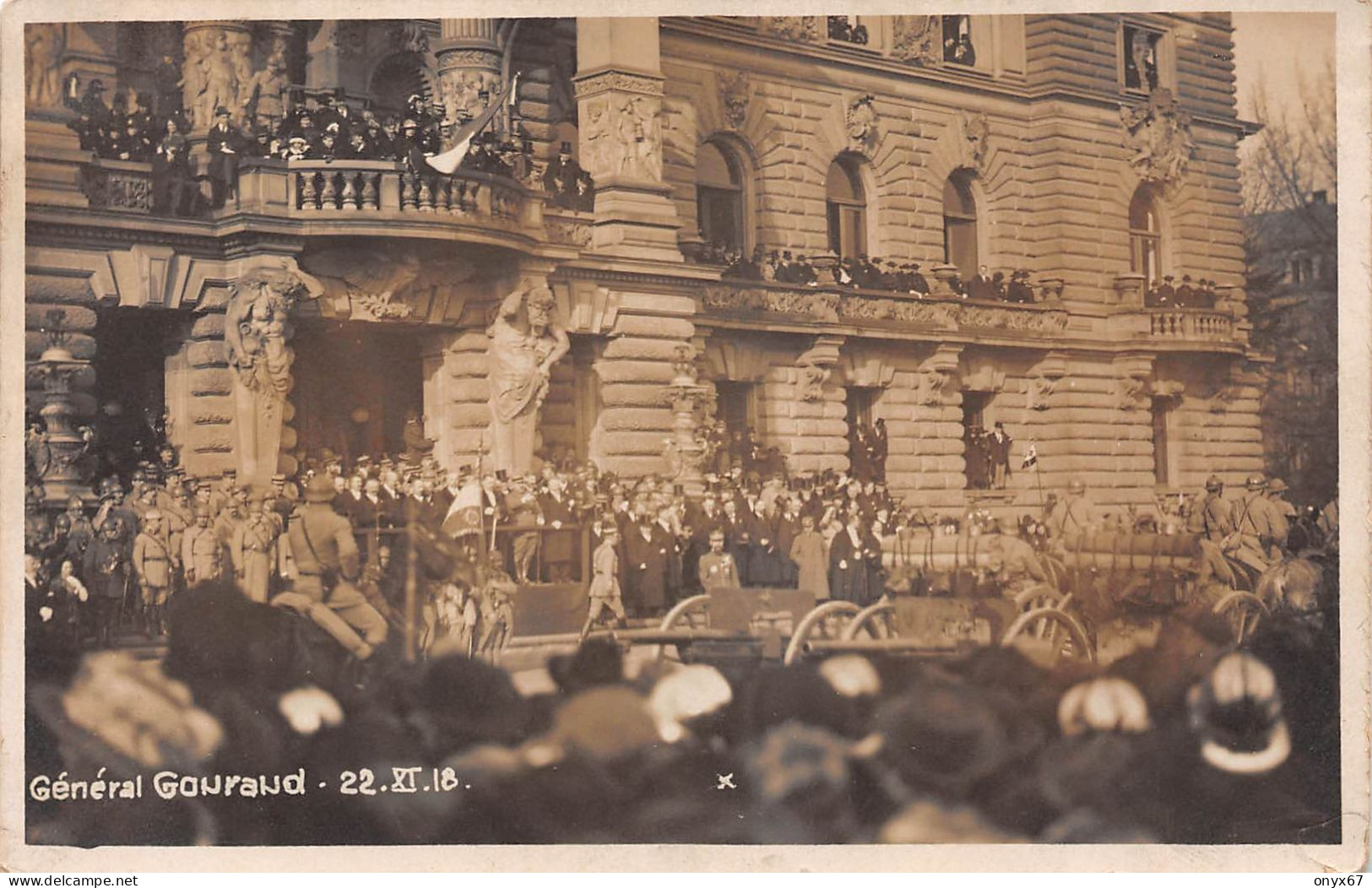 Carte Postale Photo Militaire STRASBOURG-67-Bas-Rhin-Visite Du Général GOURAUD Au Palais Du Rhin-22/11/18-Guerre - Strasbourg