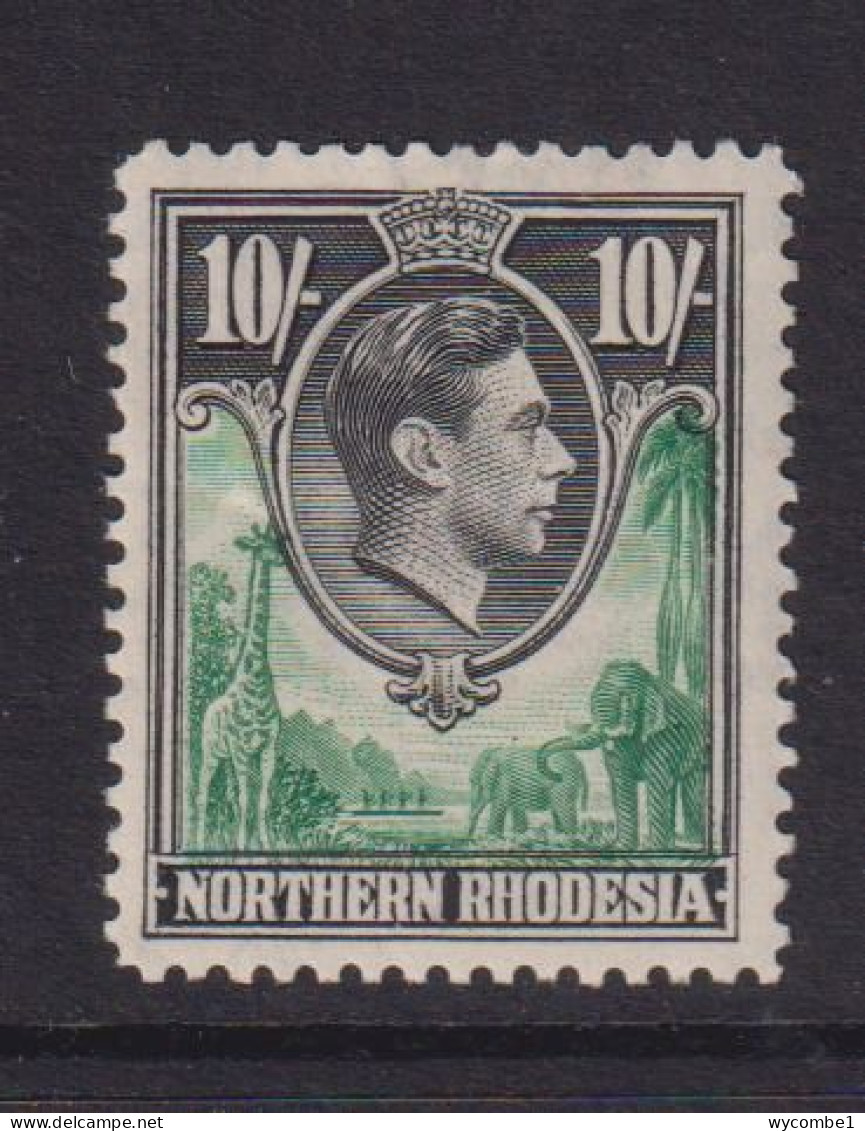 NORTHERN RHODESIA   - 1938 George VI 10s  Heavy Hinged Mint - Rodesia Del Norte (...-1963)