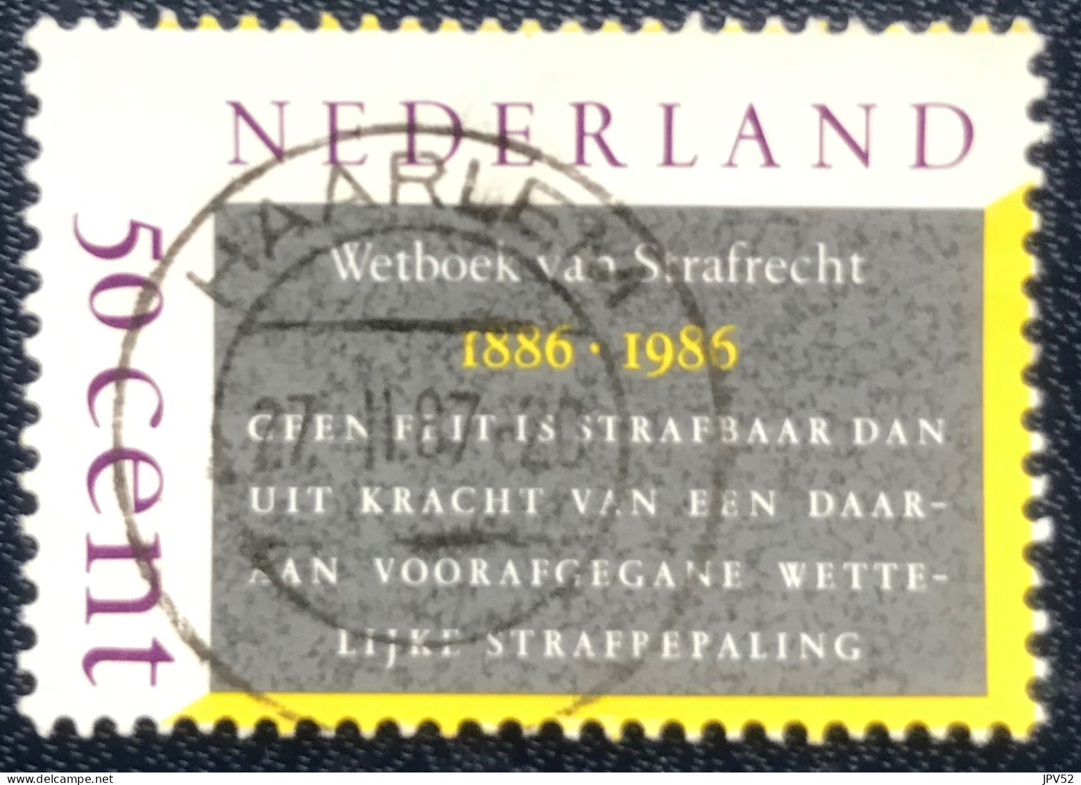 Nederland - C1/24 - 1985 - (°)used - Michel 1285 - 100j Wetboek Van Strafrecht - HAARLEM - Used Stamps