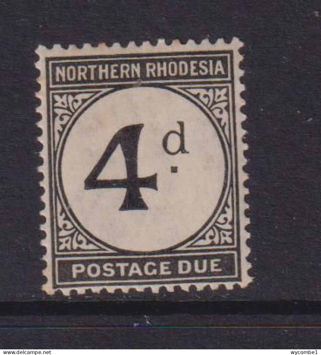 NORTHERN RHODESIA   - 1929 Postage Due 4d  Hinged Mint - Northern Rhodesia (...-1963)