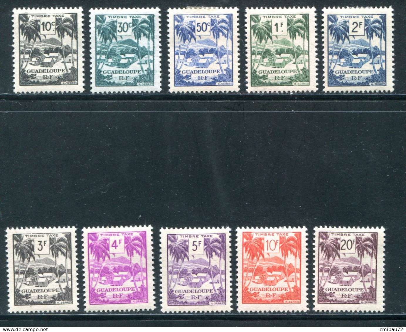 GUADELOUPE- Taxe Y&T N°41 à 50- Neufs Avec Charnière * - Timbres-taxe