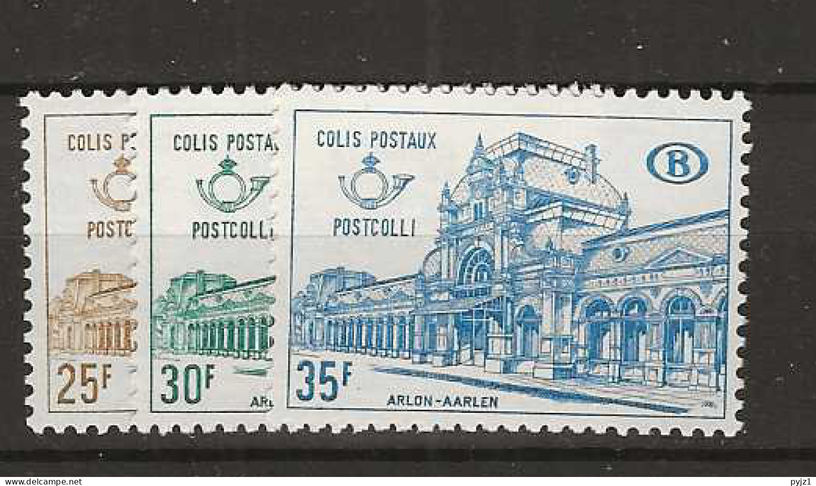 1967 MNH Belgium Railway Parcel Stamps Mi 60-62 - Altri & Non Classificati