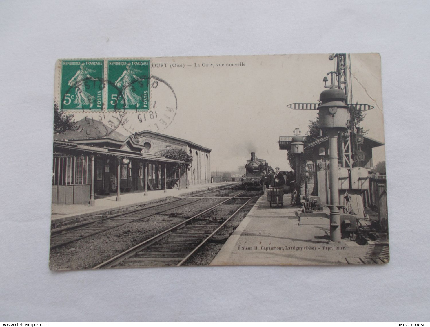 Carte Postale Ancienne Cpa RIBECOURT OISE LA GARE VUE NOUVELLE - Ribecourt Dreslincourt